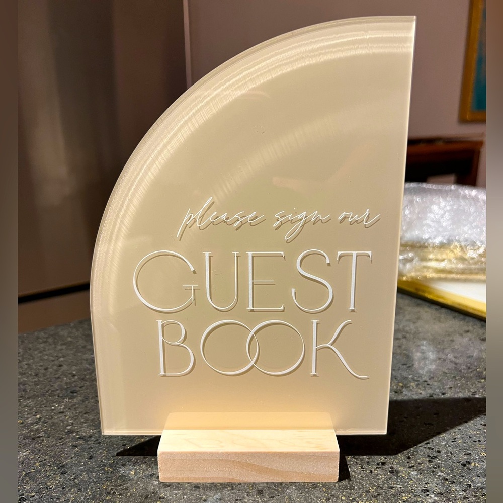 Guest Book Wedding sign with stand